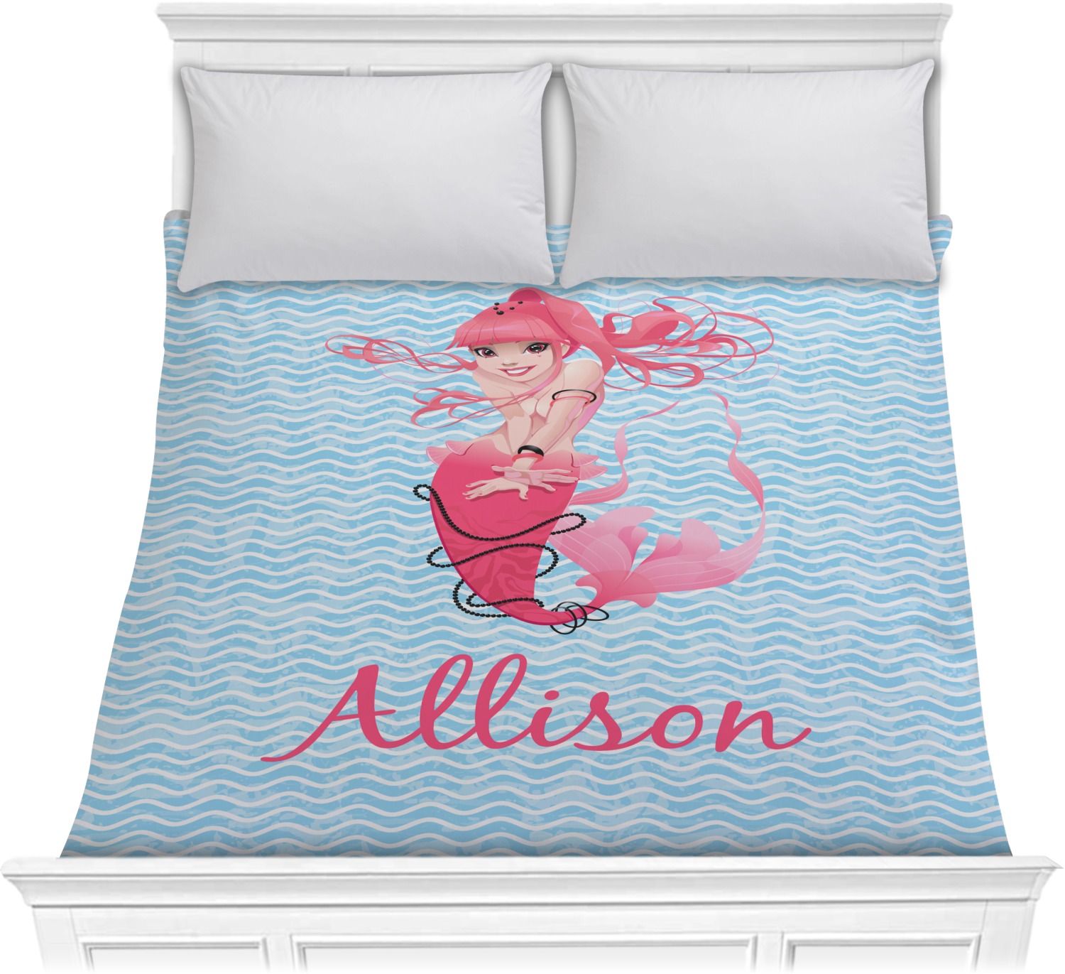 Custom Mermaid Comforter Full / Queen (Personalized) YouCustomizeIt