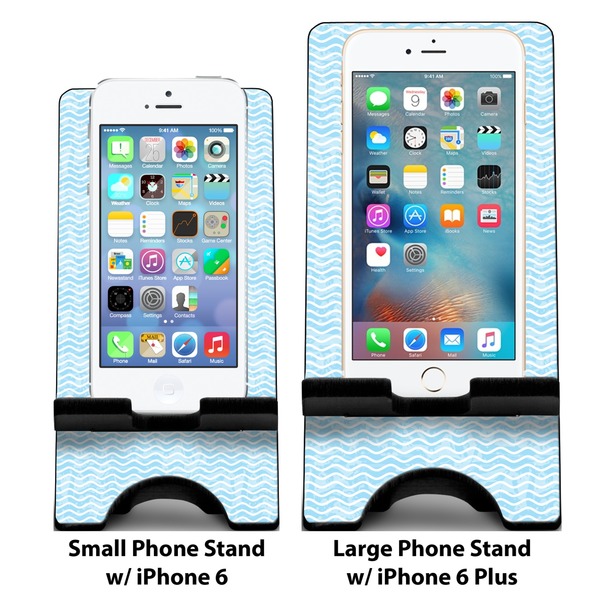 Mermaid Compare Phone Stand Sizes - with iPhones