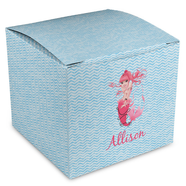 Custom Mermaid Cube Favor Gift Boxes (Personalized)