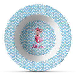 Mermaid Plastic Bowl - Microwave Safe - Composite Polymer (Personalized)