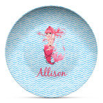 Mermaid Microwave Safe Plastic Plate - Composite Polymer (Personalized)