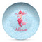 Mermaid Microwave Safe Plastic Plate - Composite Polymer (Personalized)