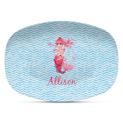Mermaid Plastic Platter - Microwave & Oven Safe Composite Polymer (Personalized)