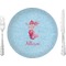 Mermaid 10" Glass Lunch / Dinner Plates - Single or Set (Personalized)