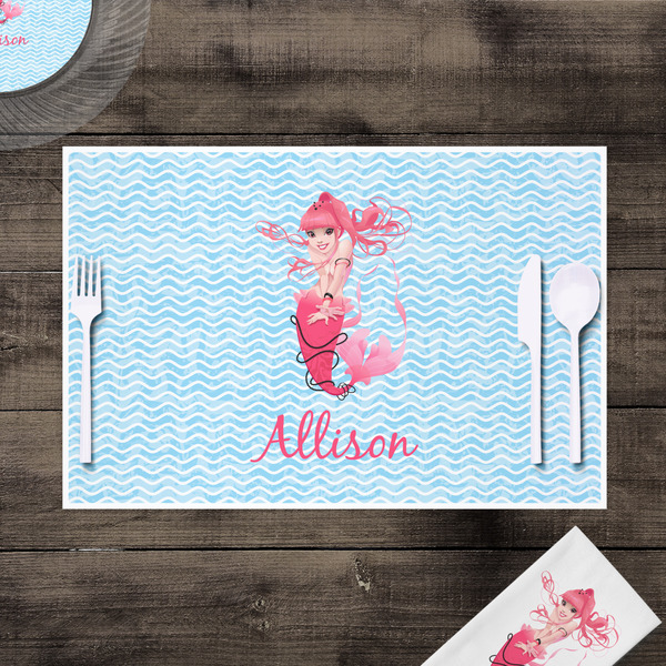 Mermaid Disposable Paper Placemat - In Context