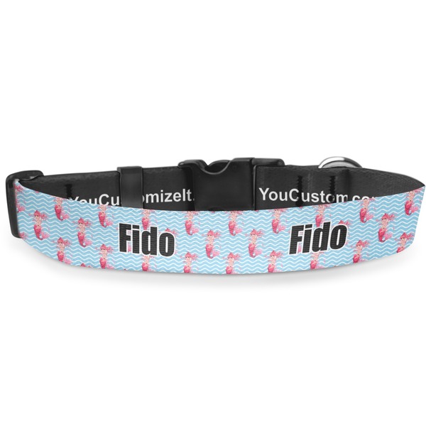 Custom Mermaid Deluxe Dog Collar - Small (8.5" to 12.5") (Personalized)