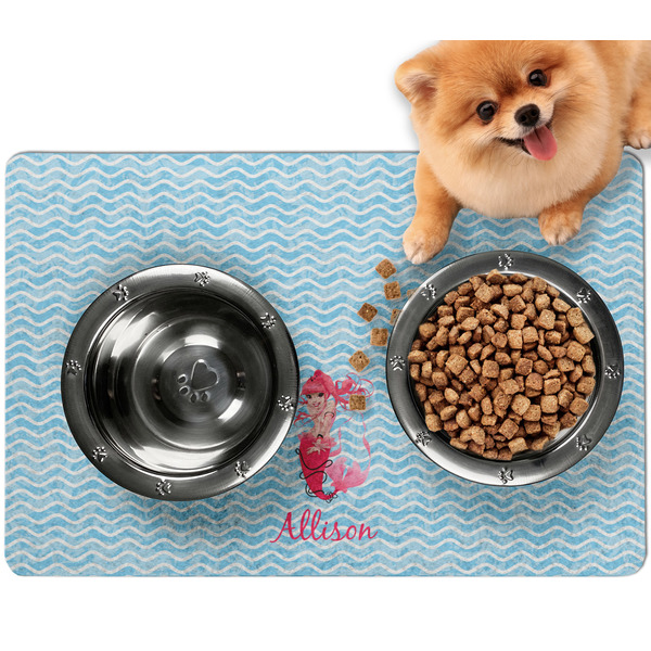 Custom Mermaid Dog Food Mat - Small w/ Name or Text