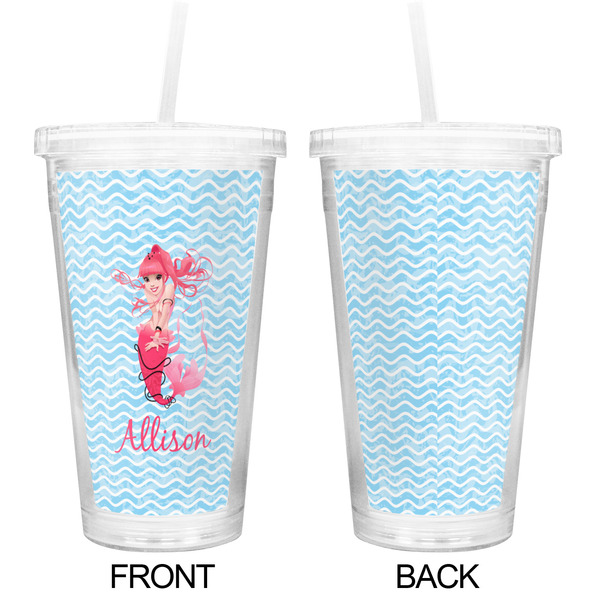 Mermaid Double Wall Tumbler with Straw - Approval