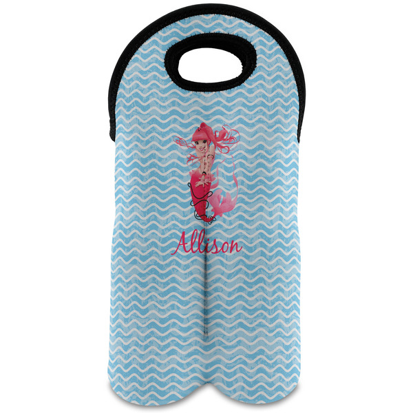 Custom Mermaid Wine Tote Bag (2 Bottles) (Personalized)
