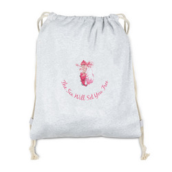 Mermaid Drawstring Backpack - Sweatshirt Fleece - Double Sided (Personalized)