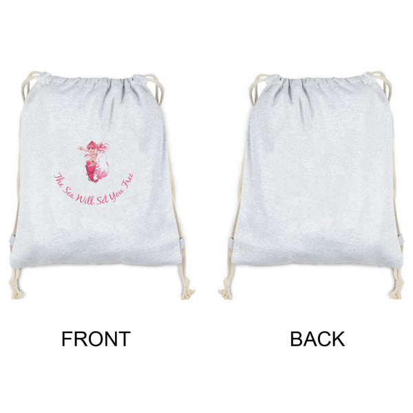Mermaid Drawstring Backpacks - Sweatshirt Fleece - Single Sided - APPROVAL