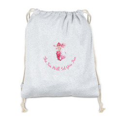 Mermaid Drawstring Backpack - Sweatshirt Fleece - Single Sided (Personalized)