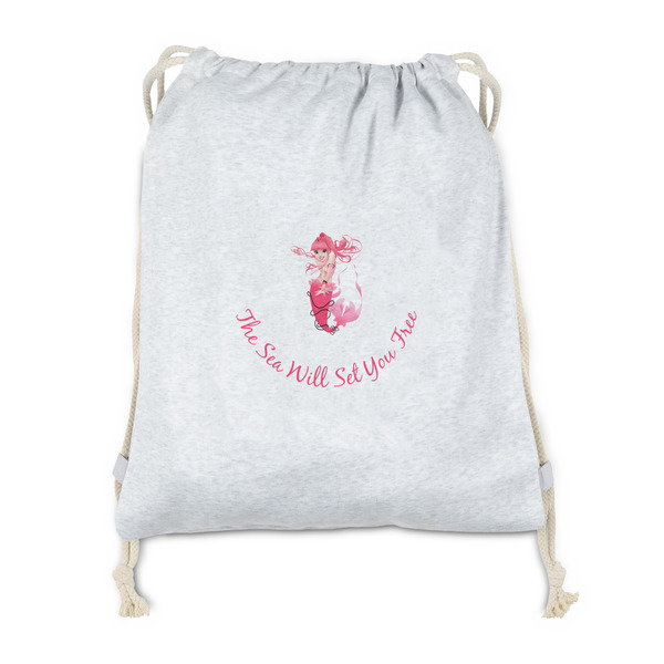 Custom Mermaid Drawstring Backpack - Sweatshirt Fleece