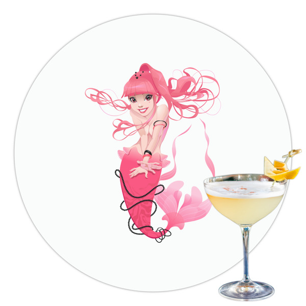 Custom Mermaid Printed Drink Topper - 3.5"