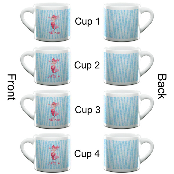 Mermaid Espresso Cup - 6oz (Double Shot Set of 4) APPROVAL