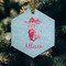 Mermaid Frosted Glass Ornament - Hexagon (Lifestyle)