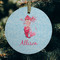 Mermaid Frosted Glass Ornament - Round (Lifestyle)