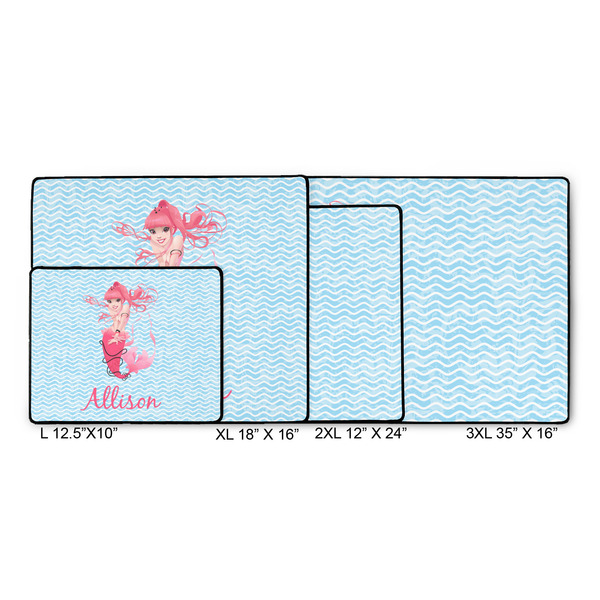 Mermaid Gaming Mats - SIZE CHART