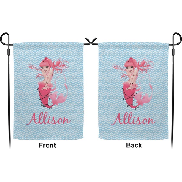 Mermaid Garden Flag - Double Sided Front and Back