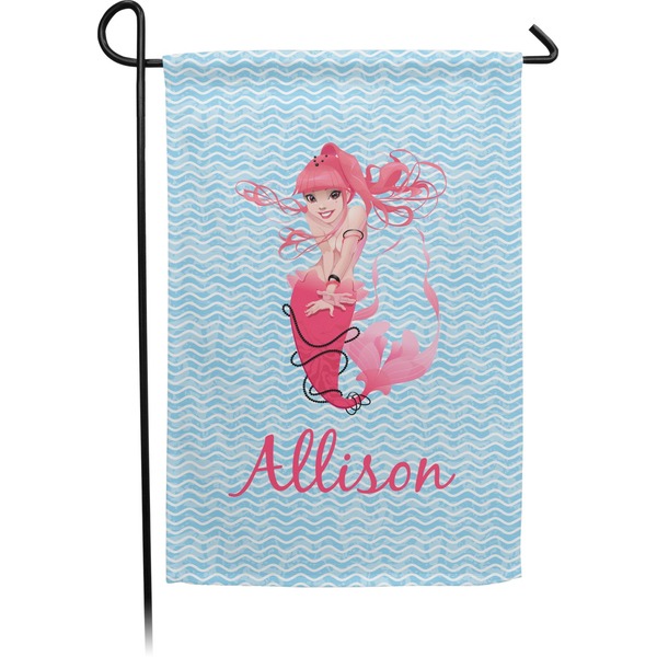 Custom Mermaid Small Garden Flag - Double Sided w/ Name or Text