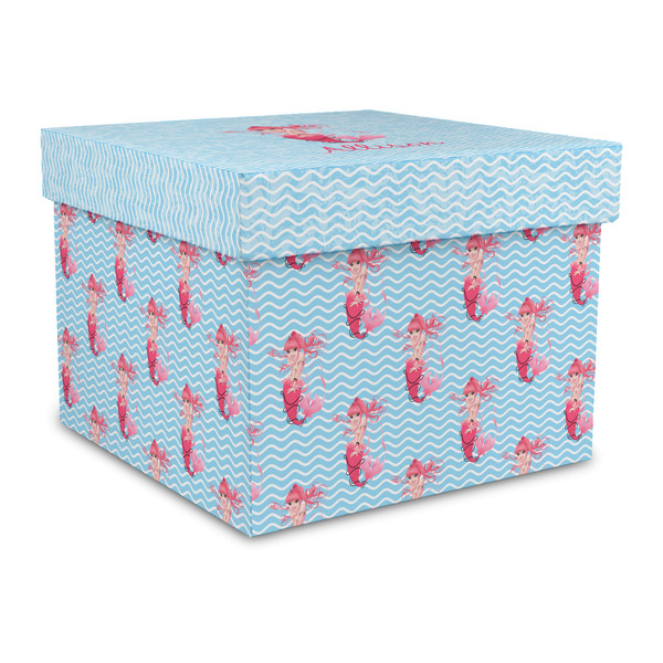 Custom Mermaid Gift Box with Lid - Canvas Wrapped - Large (Personalized)
