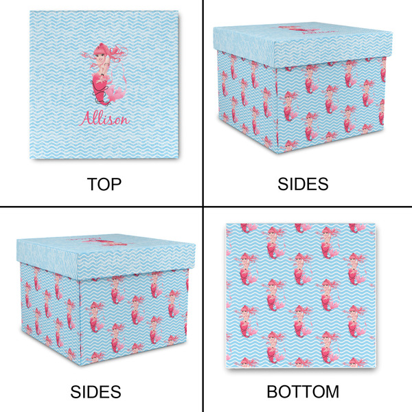 Mermaid Gift Boxes with Lid - Canvas Wrapped - Medium - Approval
