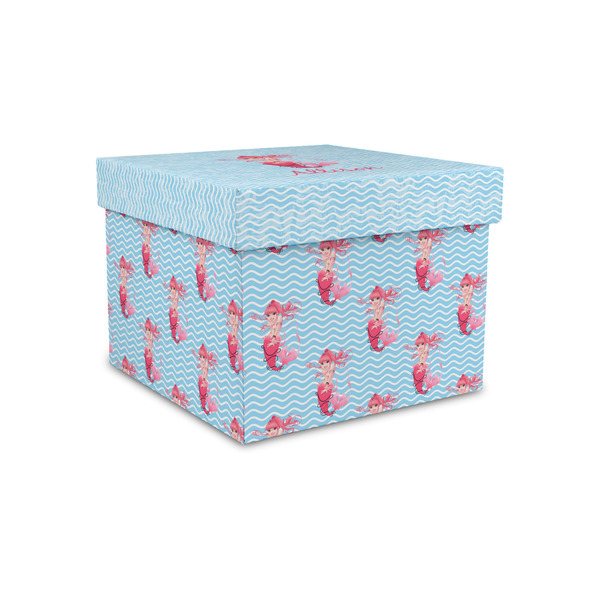 Mermaid Gift Boxes with Lid - Canvas Wrapped - Small - Front/Main