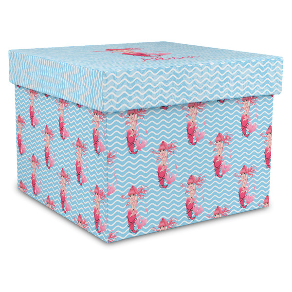 Custom Mermaid Gift Box with Lid - Canvas Wrapped - XX-Large (Personalized)