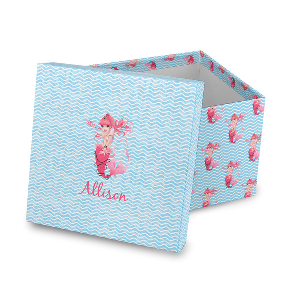 Custom Mermaid Gift Box with Lid - Canvas Wrapped (Personalized)