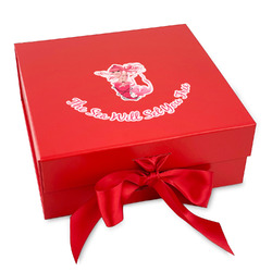 Mermaid Gift Box with Magnetic Lid - Red