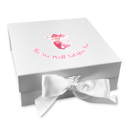 Mermaid Gift Box with Magnetic Lid - White
