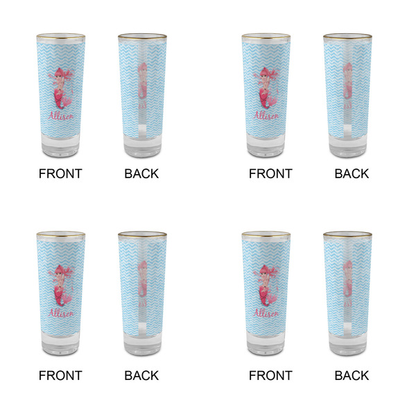Mermaid Glass Shot Glass - 2 oz - Set of 4 - APPROVAL