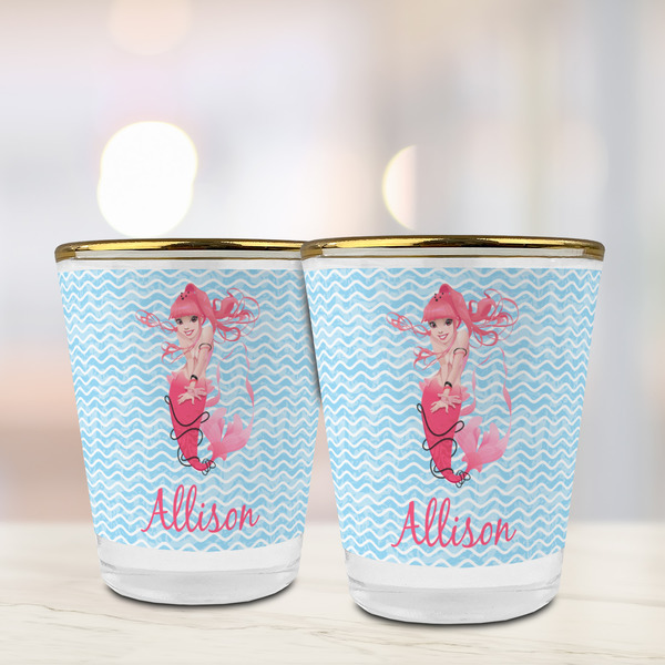 Mermaid Glass Shot Glass - with gold rim - LIFESTYLE