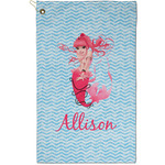 Mermaid Golf Towel - Poly-Cotton Blend - Small w/ Name or Text