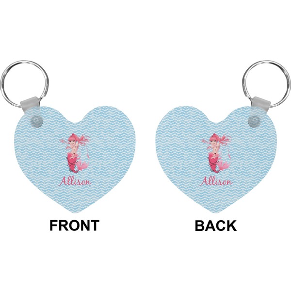 Mermaid Heart Keychain (Front + Back)