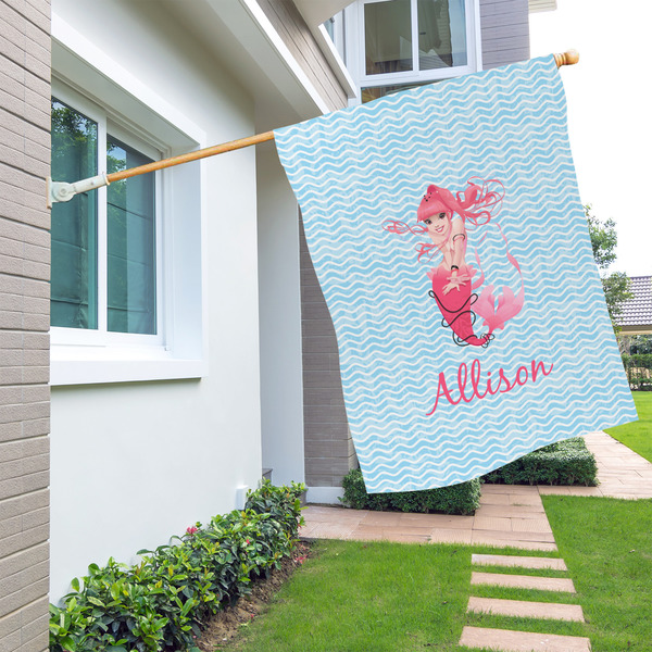 Mermaid House Flags - Single Sided - LIFESTYLE