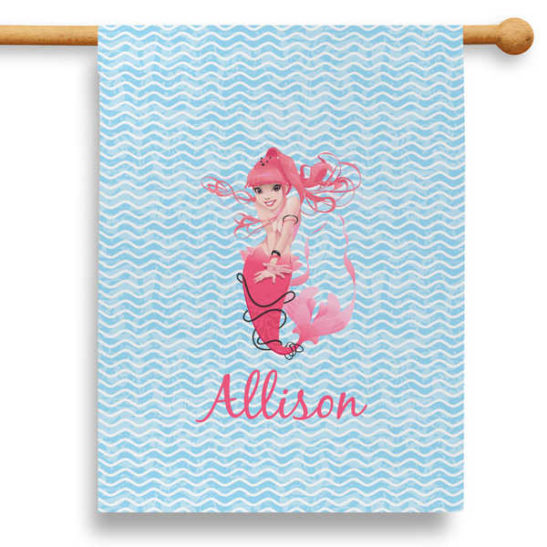 Custom Mermaid 28" House Flag (Personalized)