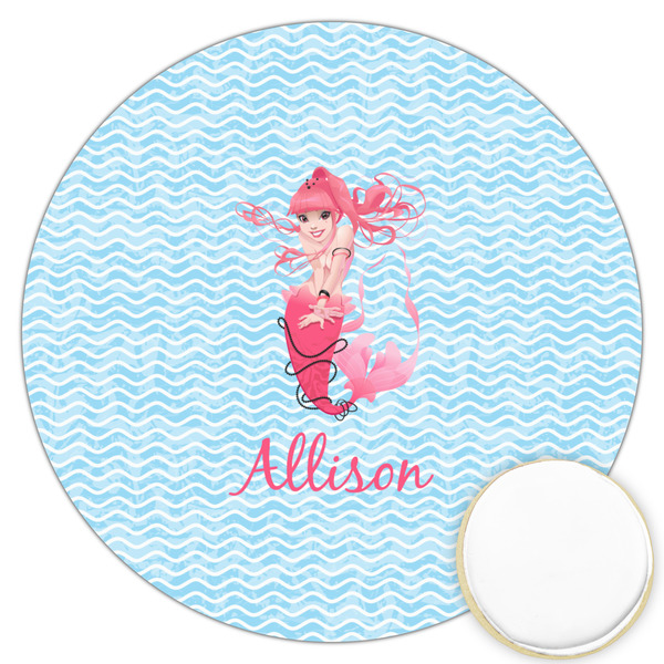 Custom Mermaid Printed Cookie Topper - 3.25" (Personalized)