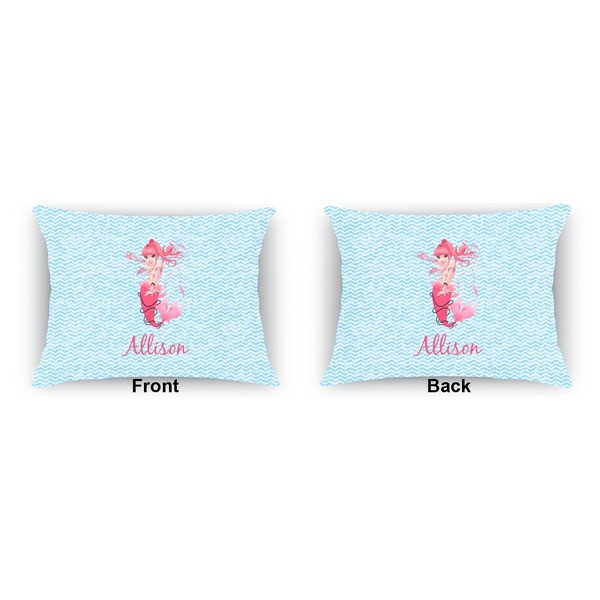 Mermaid  Indoor Rectangular Burlap Pillow (Front and Back)