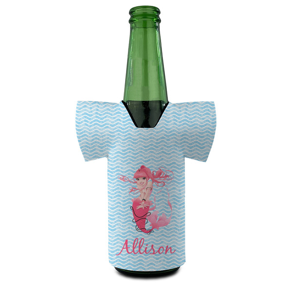 Mermaid Jersey Bottle Cooler - FRONT (on bottle)