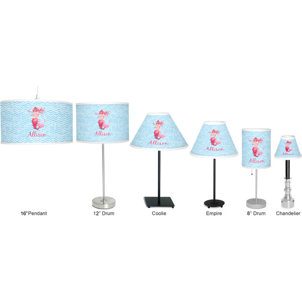 Mermaid Lamp Full View Size Comparison