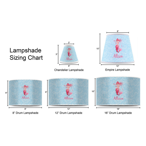 Mermaid Lampshade Sizing Chart