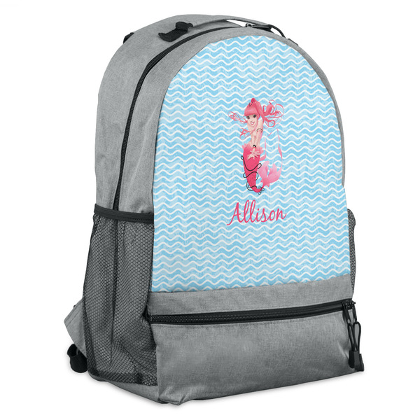 Custom Mermaid Backpack - Grey (Personalized)