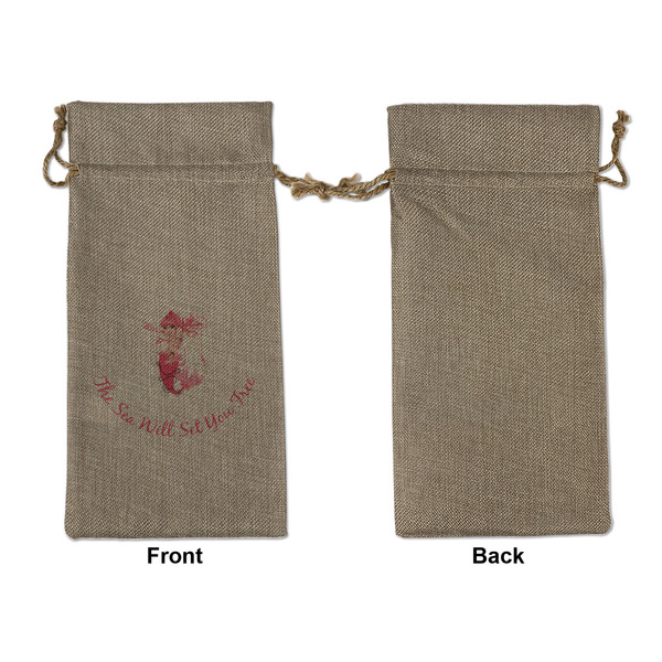 Mermaid Large Burlap Gift Bags - Front Approval