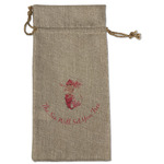 Mermaid Large Burlap Gift Bag - Front
