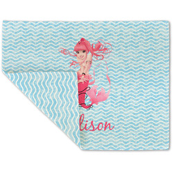 Mermaid Double-Sided Linen Placemat - Single w/ Name or Text