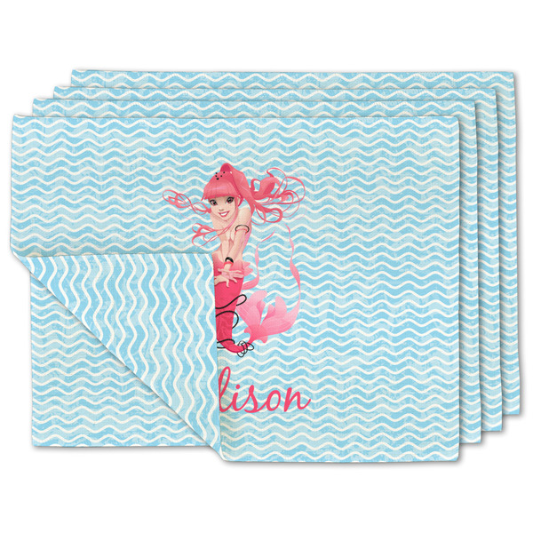 Custom Mermaid Linen Placemat w/ Name or Text