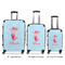 Mermaid Luggage Bags all sizes - With Handle