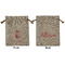 Mermaid Medium Burlap Gift Bag - Front & Back (Personalized)