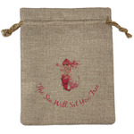 Mermaid Medium Burlap Gift Bag - Front